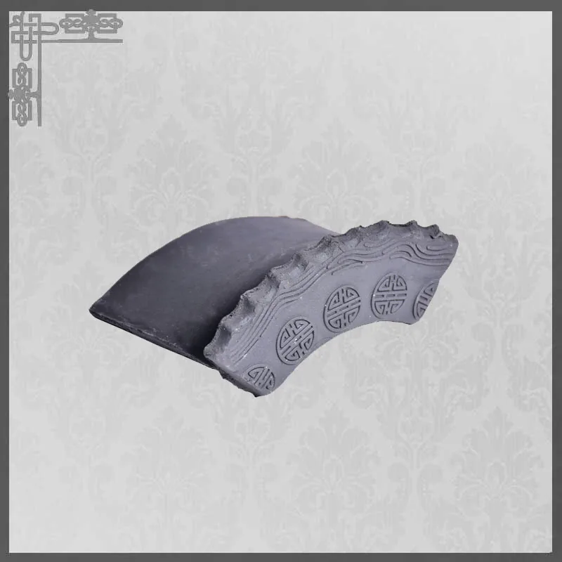 Estilo Asiático Antigo Corrimão cinza escuro Corrimão Decorativo de telhado sintético Corrimão de telhado conjunto para portões do pátio e paredes do perímetro do jardim