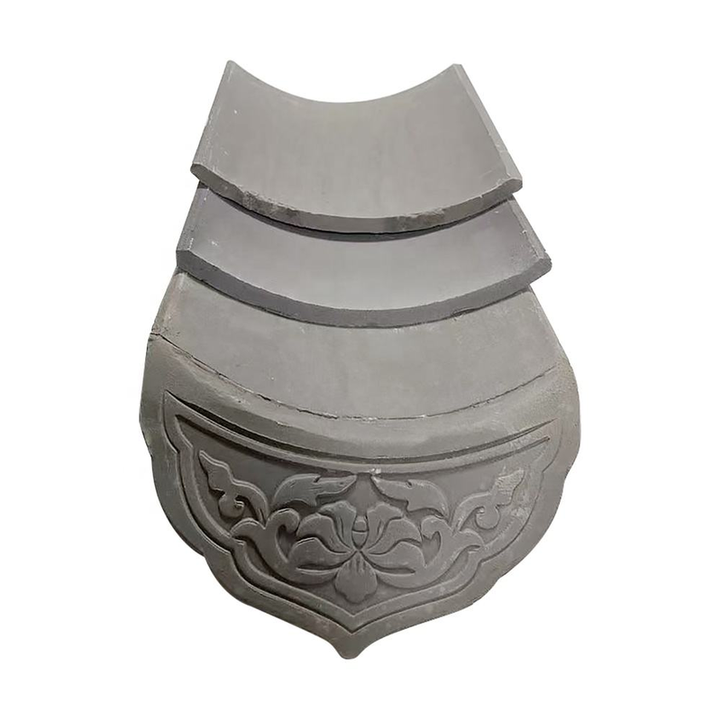 Telhas de Barro Tradicionais Chinesas para Portões Paifang Sistema de Telhas Cerâmicas Resistentes Cinza para Portais de Arcos e Entradas de Templos