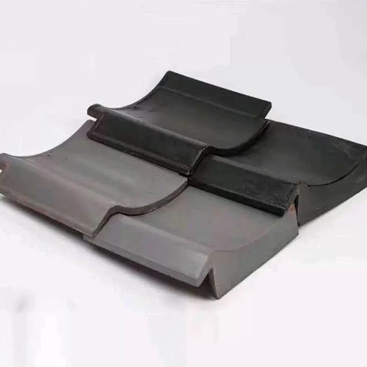 Telhas de Cerâmica Japonesas Minimalistas Kawara Fosco Preto Telhas de Telhado Interligadas para Casas com Estrutura de Madeira
