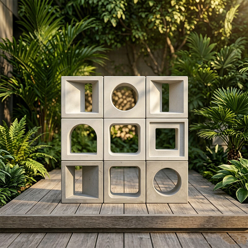 Bloco de Cimento Pré-moldado para Cercas de Jardim, Paredes Exteriores, Ventilação e Aplicações Decorativas