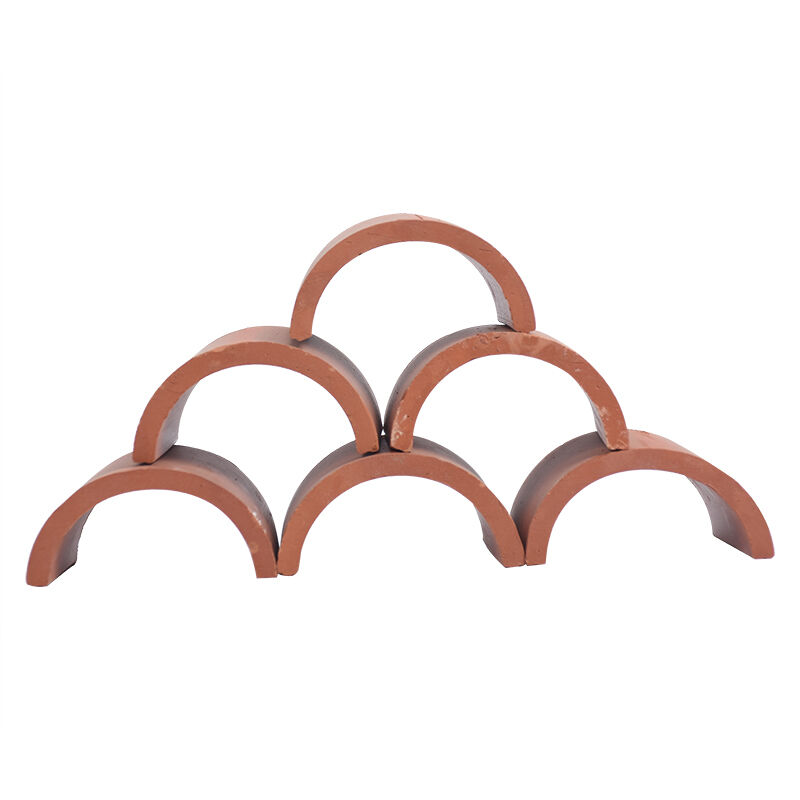 Telhas Curvas de Argila Terracota para Telhado e Tela de Parede Blocos Arquitetônicos de Escama de Peixe em Treliça para Fachadas Decorativas Exteriores