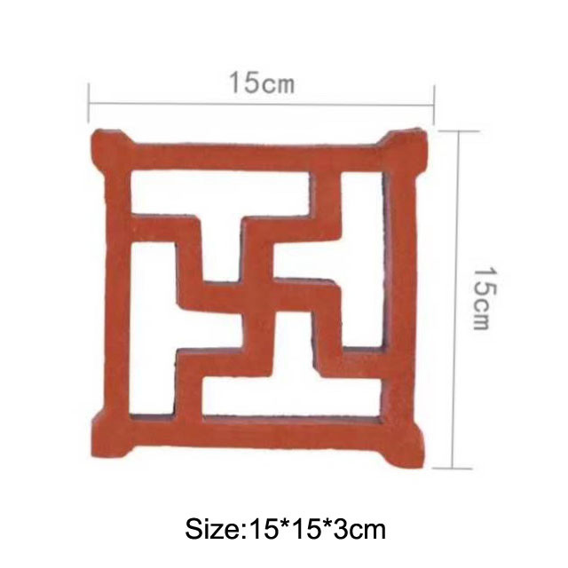 tijolos de Clay Breeze Blocks Decorative Hollow da parede de 100mm para a resistência ácida das cercas