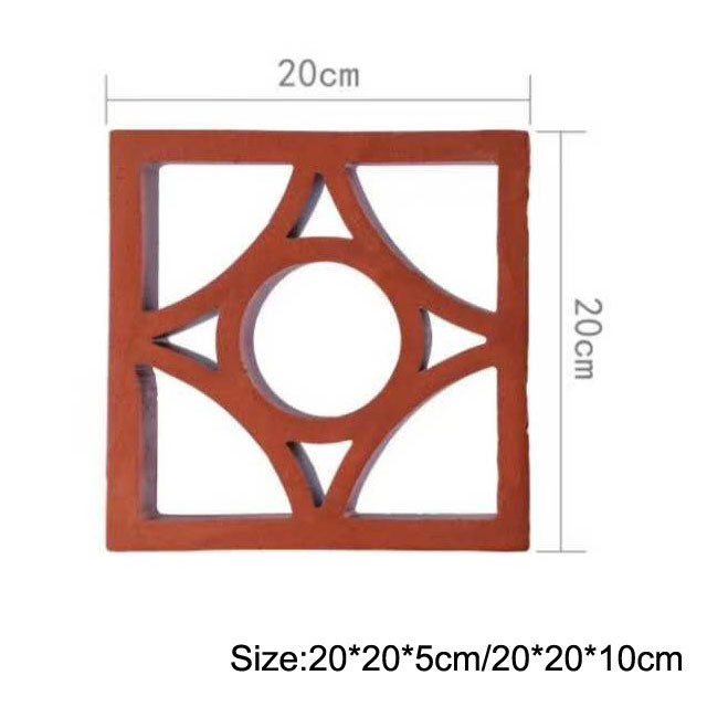 tijolos de Clay Breeze Blocks Decorative Hollow da parede de 100mm para a resistência ácida das cercas