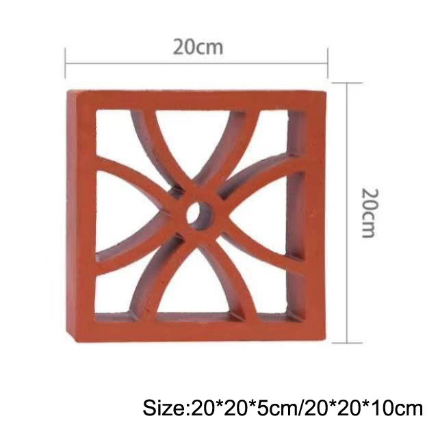 tijolos de Clay Breeze Blocks Decorative Hollow da parede de 100mm para a resistência ácida das cercas