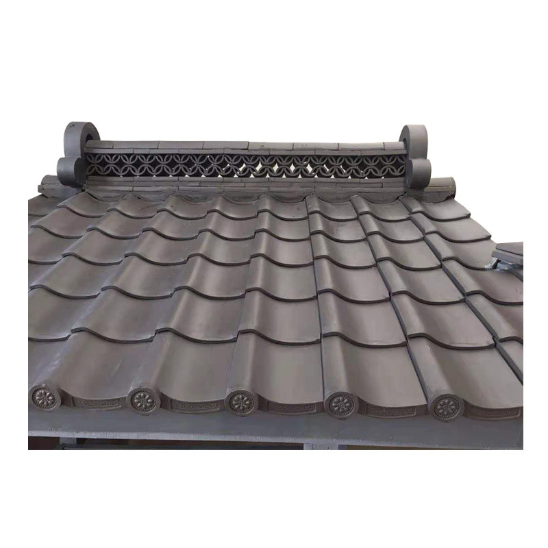 310*310mm azulejos de telhado japoneses disponíveis Material de argila cinza para diferentes estilos arquitetônicos